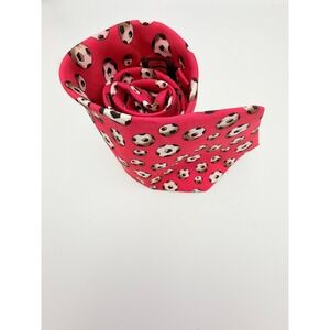 Soccer Utopia Mens Red Soccer Ball Novelty Silk Necktie Sports Theme Tie